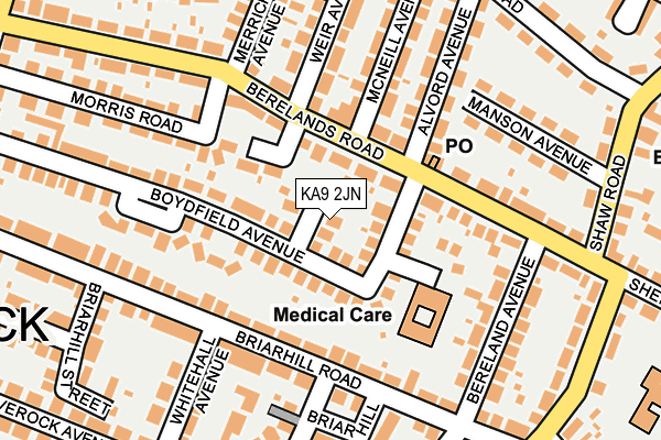 KA9 2JN map - OS OpenMap – Local (Ordnance Survey) KA9 2JN map - OS OpenMap – Local (Ordnance Survey)