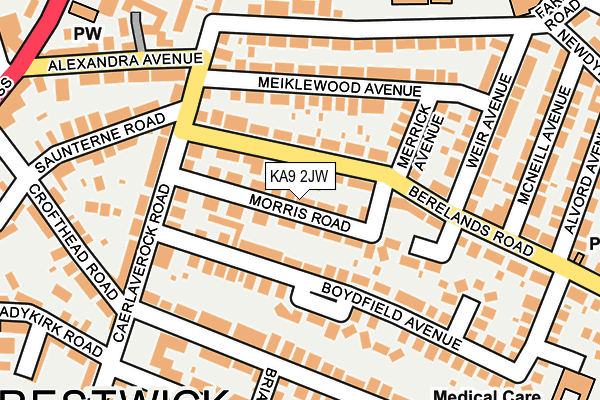 KA9 2JW map - OS OpenMap – Local (Ordnance Survey) KA9 2JW map - OS OpenMap – Local (Ordnance Survey)