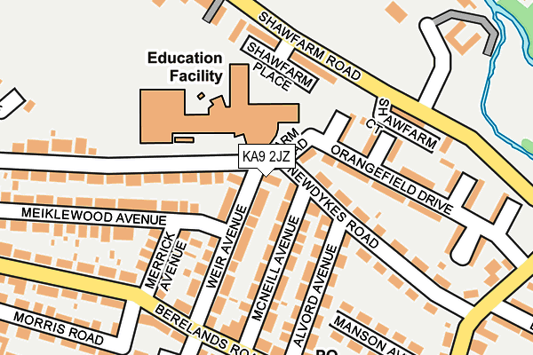 KA9 2JZ map - OS OpenMap – Local (Ordnance Survey) KA9 2JZ map - OS OpenMap – Local (Ordnance Survey)