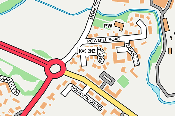 KA9 2NZ map - OS OpenMap – Local (Ordnance Survey) KA9 2NZ map - OS OpenMap – Local (Ordnance Survey)