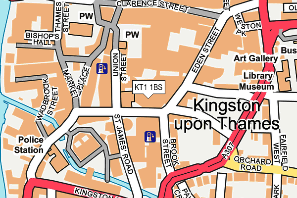 KT1 1BS map - OS OpenMap – Local (Ordnance Survey) KT1 1BS map - OS OpenMap – Local (Ordnance Survey)
