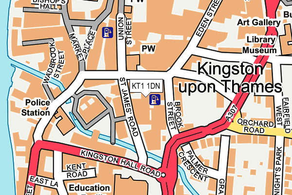 KT1 1DN map - OS OpenMap – Local (Ordnance Survey) KT1 1DN map - OS OpenMap – Local (Ordnance Survey)