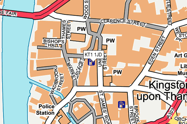 KT1 1JD map - OS OpenMap – Local (Ordnance Survey) KT1 1JD map - OS OpenMap – Local (Ordnance Survey)