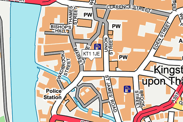 KT1 1JE map - OS OpenMap – Local (Ordnance Survey) KT1 1JE map - OS OpenMap – Local (Ordnance Survey)