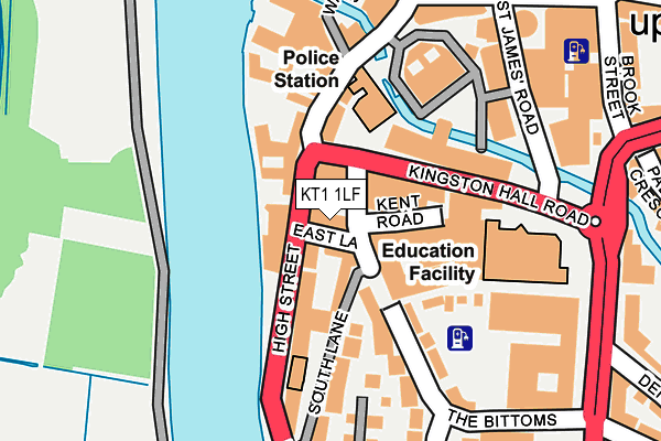 KT1 1LF map - OS OpenMap – Local (Ordnance Survey) KT1 1LF map - OS OpenMap – Local (Ordnance Survey)