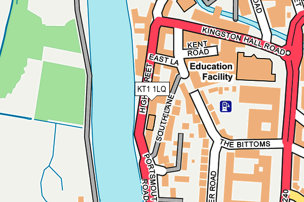 KT1 1LQ map - OS OpenMap – Local (Ordnance Survey) KT1 1LQ map - OS OpenMap – Local (Ordnance Survey)