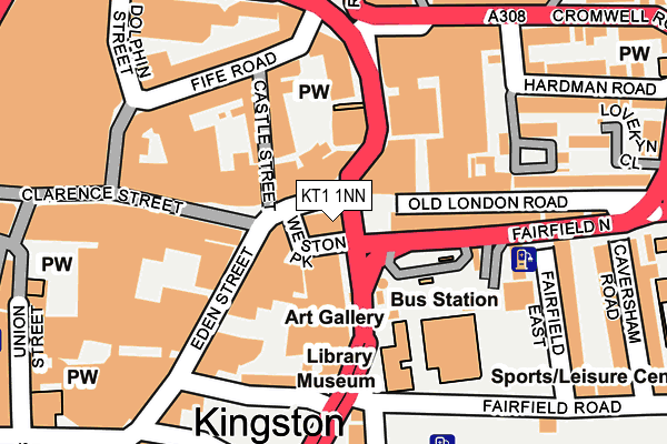 KT1 1NN map - OS OpenMap – Local (Ordnance Survey) KT1 1NN map - OS OpenMap – Local (Ordnance Survey)