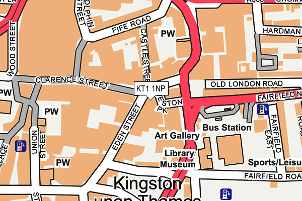 KT1 1NP map - OS OpenMap – Local (Ordnance Survey) KT1 1NP map - OS OpenMap – Local (Ordnance Survey)