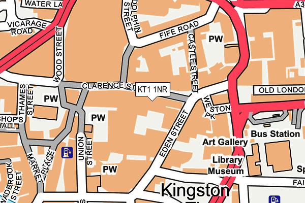 KT1 1NR map - OS OpenMap – Local (Ordnance Survey) KT1 1NR map - OS OpenMap – Local (Ordnance Survey)