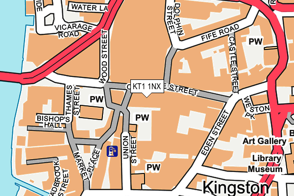 KT1 1NX map - OS OpenMap – Local (Ordnance Survey) KT1 1NX map - OS OpenMap – Local (Ordnance Survey)