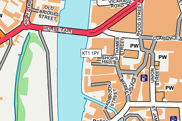 KT1 1PY map - OS OpenMap – Local (Ordnance Survey) KT1 1PY map - OS OpenMap – Local (Ordnance Survey)