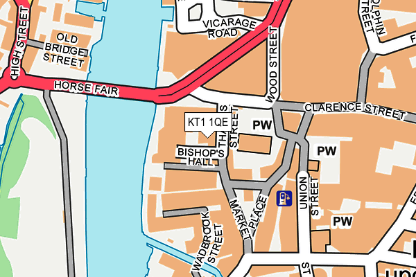 KT1 1QE map - OS OpenMap – Local (Ordnance Survey) KT1 1QE map - OS OpenMap – Local (Ordnance Survey)