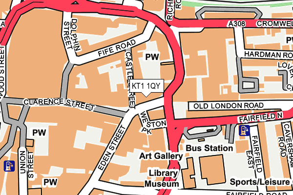 KT1 1QY map - OS OpenMap – Local (Ordnance Survey) KT1 1QY map - OS OpenMap – Local (Ordnance Survey)