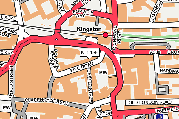 KT1 1SF map - OS OpenMap – Local (Ordnance Survey) KT1 1SF map - OS OpenMap – Local (Ordnance Survey)