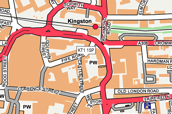 KT1 1SP map - OS OpenMap – Local (Ordnance Survey) KT1 1SP map - OS OpenMap – Local (Ordnance Survey)