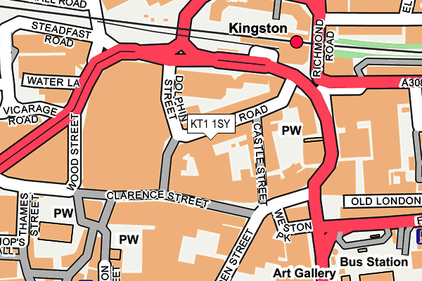 KT1 1SY map - OS OpenMap – Local (Ordnance Survey) KT1 1SY map - OS OpenMap – Local (Ordnance Survey)