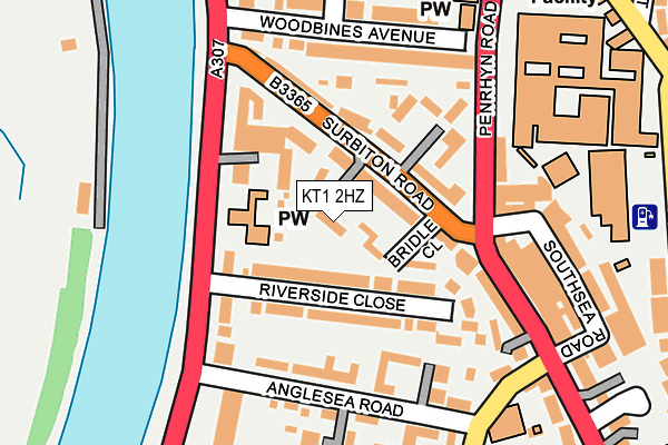 KT1 2HZ map - OS OpenMap – Local (Ordnance Survey) KT1 2HZ map - OS OpenMap – Local (Ordnance Survey)