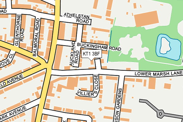 KT1 3BF map - OS OpenMap – Local (Ordnance Survey) KT1 3BF map - OS OpenMap – Local (Ordnance Survey)