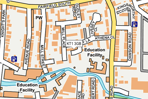 KT1 3GB map - OS OpenMap – Local (Ordnance Survey) KT1 3GB map - OS OpenMap – Local (Ordnance Survey)