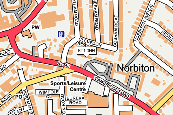 KT1 3NH map - OS OpenMap – Local (Ordnance Survey) KT1 3NH map - OS OpenMap – Local (Ordnance Survey)