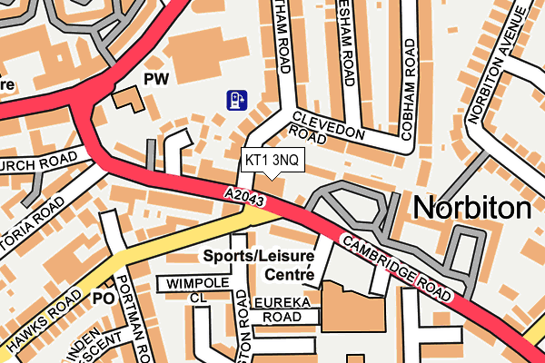 KT1 3NQ map - OS OpenMap – Local (Ordnance Survey) KT1 3NQ map - OS OpenMap – Local (Ordnance Survey)