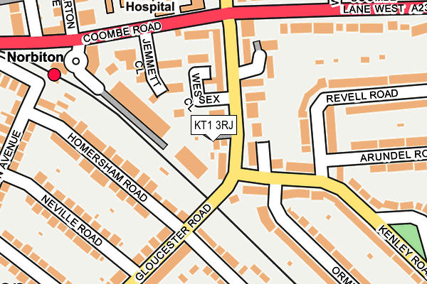 KT1 3RJ map - OS OpenMap – Local (Ordnance Survey) KT1 3RJ map - OS OpenMap – Local (Ordnance Survey)