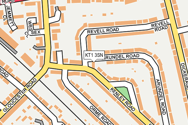 KT1 3SN map - OS OpenMap – Local (Ordnance Survey) KT1 3SN map - OS OpenMap – Local (Ordnance Survey)