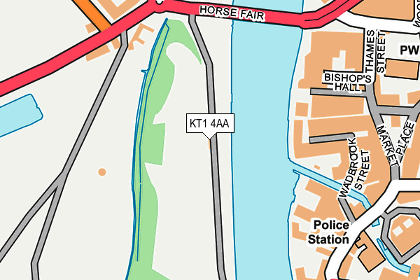 KT1 4AA map - OS OpenMap – Local (Ordnance Survey) KT1 4AA map - OS OpenMap – Local (Ordnance Survey)