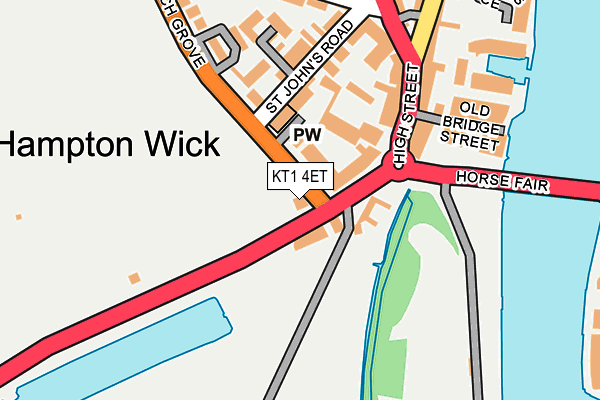 KT1 4ET map - OS OpenMap – Local (Ordnance Survey) KT1 4ET map - OS OpenMap – Local (Ordnance Survey)