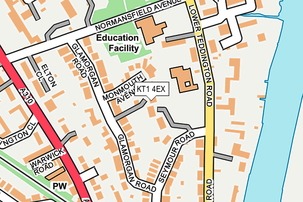 KT1 4EX map - OS OpenMap – Local (Ordnance Survey) KT1 4EX map - OS OpenMap – Local (Ordnance Survey)