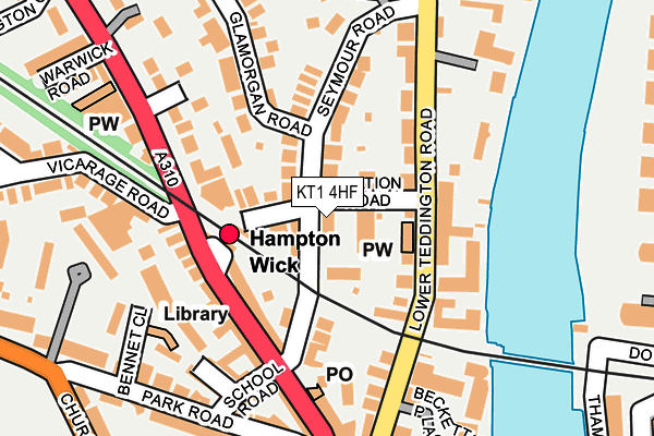 KT1 4HF map - OS OpenMap – Local (Ordnance Survey) KT1 4HF map - OS OpenMap – Local (Ordnance Survey)