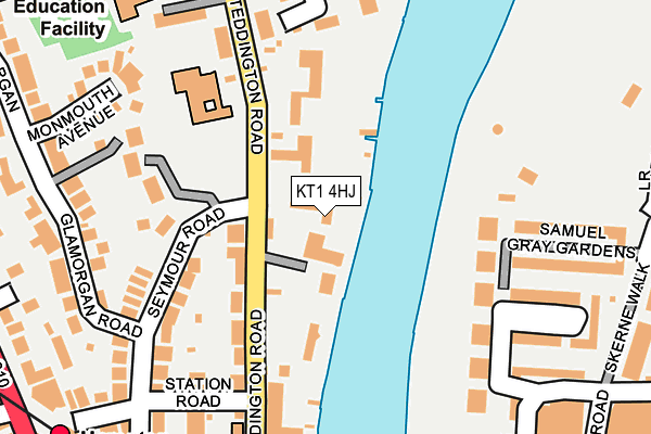 KT1 4HJ map - OS OpenMap – Local (Ordnance Survey) KT1 4HJ map - OS OpenMap – Local (Ordnance Survey)