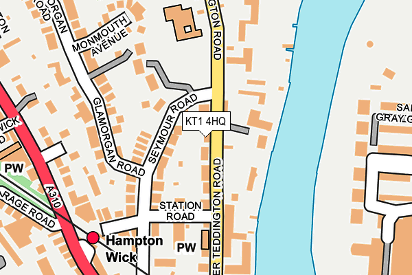 KT1 4HQ map - OS OpenMap – Local (Ordnance Survey) KT1 4HQ map - OS OpenMap – Local (Ordnance Survey)