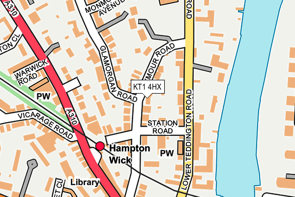 KT1 4HX map - OS OpenMap – Local (Ordnance Survey) KT1 4HX map - OS OpenMap – Local (Ordnance Survey)