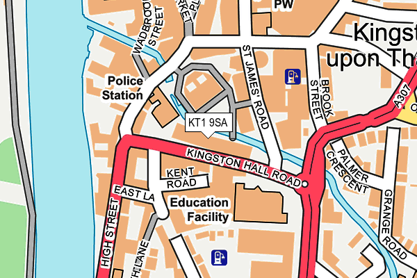 KT1 9SA map - OS OpenMap – Local (Ordnance Survey) KT1 9SA map - OS OpenMap – Local (Ordnance Survey)