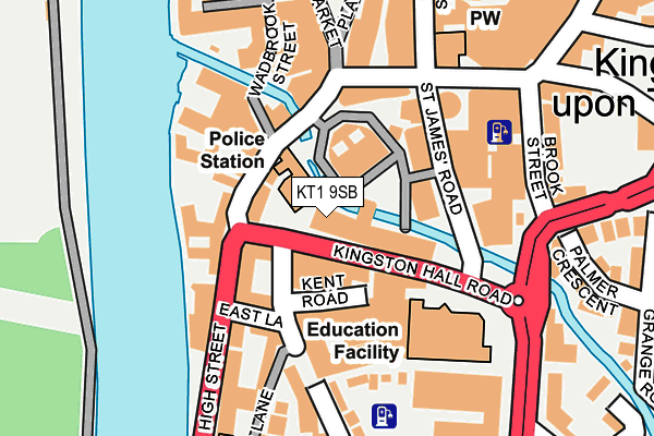 KT1 9SB map - OS OpenMap – Local (Ordnance Survey) KT1 9SB map - OS OpenMap – Local (Ordnance Survey)