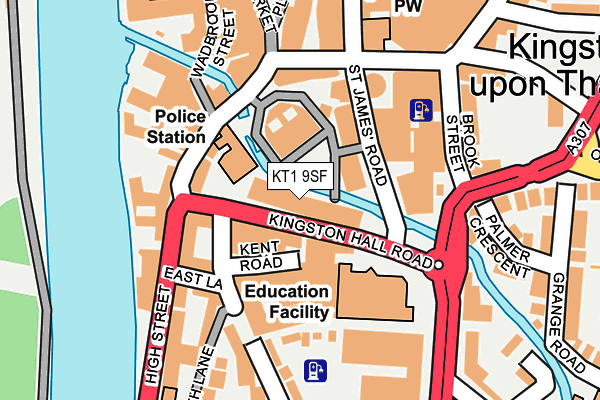 KT1 9SF map - OS OpenMap – Local (Ordnance Survey) KT1 9SF map - OS OpenMap – Local (Ordnance Survey)