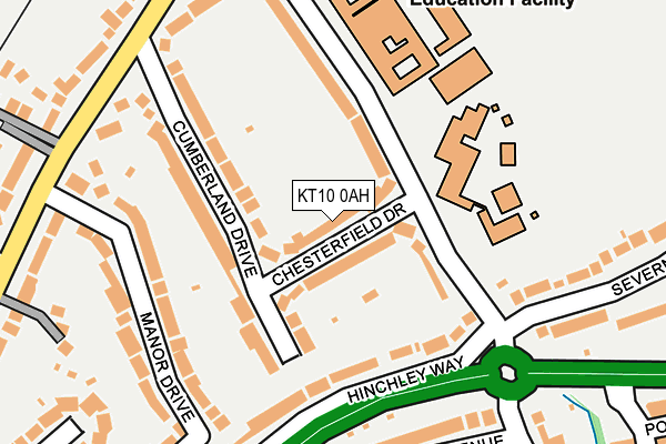 KT10 0AH map - OS OpenMap – Local (Ordnance Survey) KT10 0AH map - OS OpenMap – Local (Ordnance Survey)