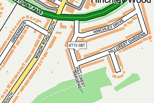 KT10 0BT map - OS OpenMap – Local (Ordnance Survey) KT10 0BT map - OS OpenMap – Local (Ordnance Survey)