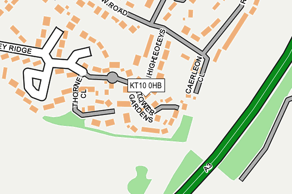 KT10 0HB map - OS OpenMap – Local (Ordnance Survey) KT10 0HB map - OS OpenMap – Local (Ordnance Survey)