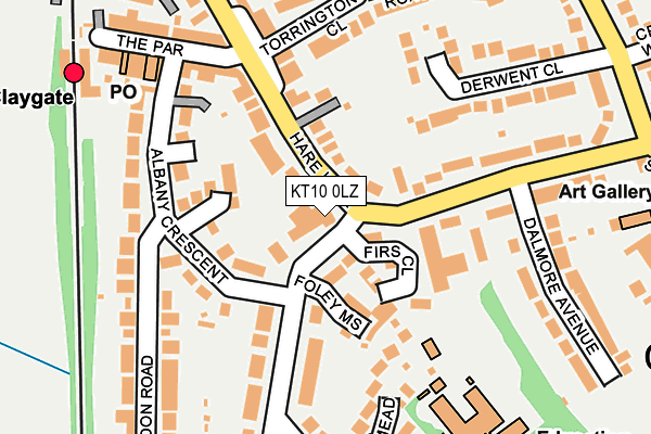 KT10 0LZ map - OS OpenMap – Local (Ordnance Survey) KT10 0LZ map - OS OpenMap – Local (Ordnance Survey)