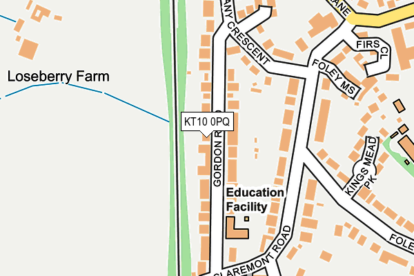 KT10 0PQ map - OS OpenMap – Local (Ordnance Survey) KT10 0PQ map - OS OpenMap – Local (Ordnance Survey)