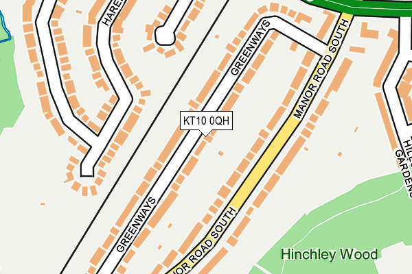 KT10 0QH map - OS OpenMap – Local (Ordnance Survey) KT10 0QH map - OS OpenMap – Local (Ordnance Survey)