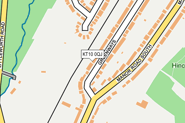KT10 0QJ map - OS OpenMap – Local (Ordnance Survey) KT10 0QJ map - OS OpenMap – Local (Ordnance Survey)