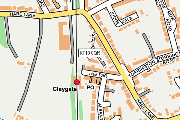 KT10 0QR map - OS OpenMap – Local (Ordnance Survey) KT10 0QR map - OS OpenMap – Local (Ordnance Survey)