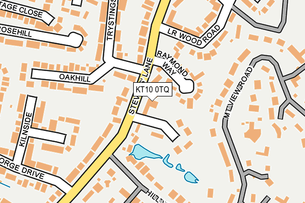 KT10 0TQ map - OS OpenMap – Local (Ordnance Survey) KT10 0TQ map - OS OpenMap – Local (Ordnance Survey)