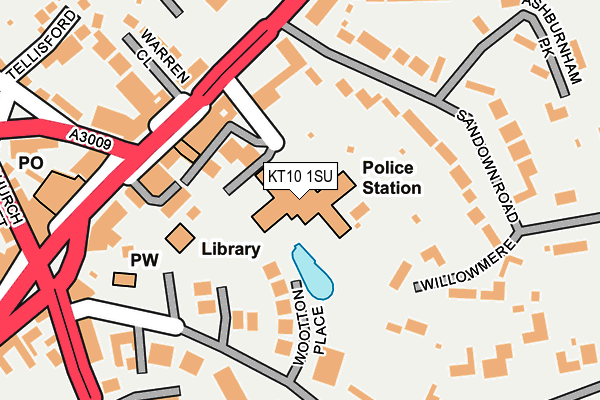 KT10 1SU map - OS OpenMap – Local (Ordnance Survey) KT10 1SU map - OS OpenMap – Local (Ordnance Survey)