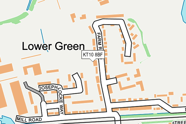 KT10 8BF map - OS OpenMap – Local (Ordnance Survey) KT10 8BF map - OS OpenMap – Local (Ordnance Survey)