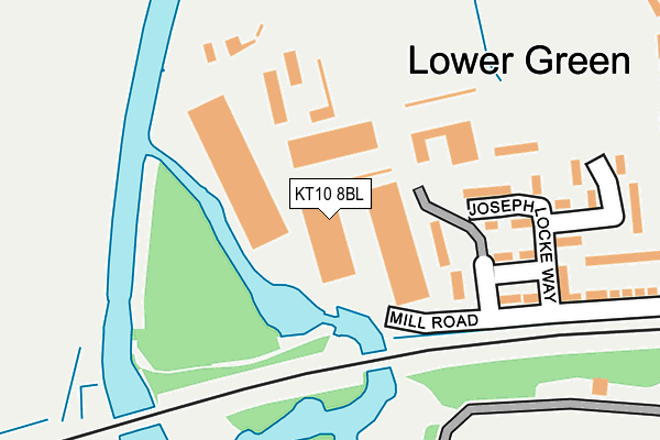 KT10 8BL map - OS OpenMap – Local (Ordnance Survey) KT10 8BL map - OS OpenMap – Local (Ordnance Survey)