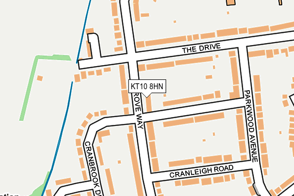 KT10 8HN map - OS OpenMap – Local (Ordnance Survey) KT10 8HN map - OS OpenMap – Local (Ordnance Survey)